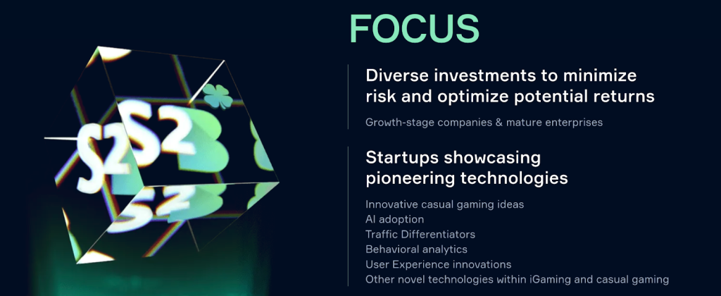 Soft2Bet Invest focuses on diverse gaming startups using AI, UX innovation, and behavioral analytics.